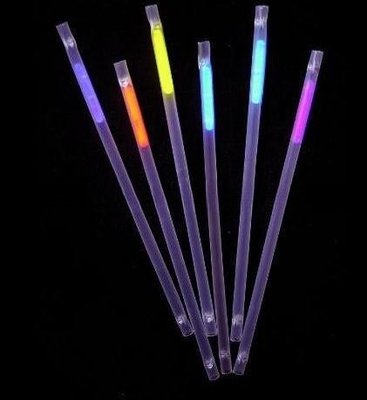 Bar Favori di plastica paglia da bere Tempo di lucentezza 6-8 ore Rosso/Giallo/Azzurro/Verde/Rosa/Arancione