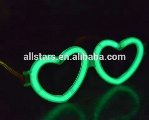 Event Celebrazione Festa forniture Non infiammabile 8 pollici Glow Stick Occhiali a forma di cuore